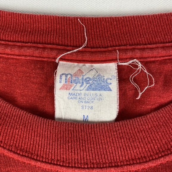 Vintage Boston Red Sox T-Shirt Mens Medium Red MLB Baseball Majestic Tee - Picture 5 of 11